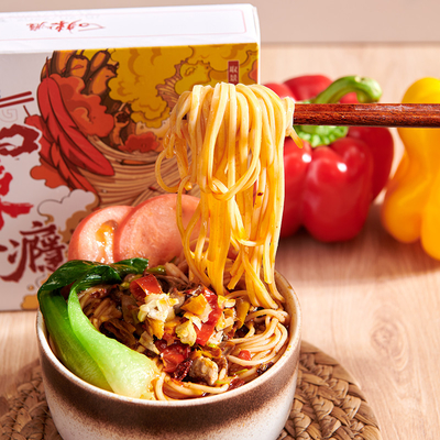 Alkaline Chongqing Style Noodles Chicken Pickled Peppers Flavor